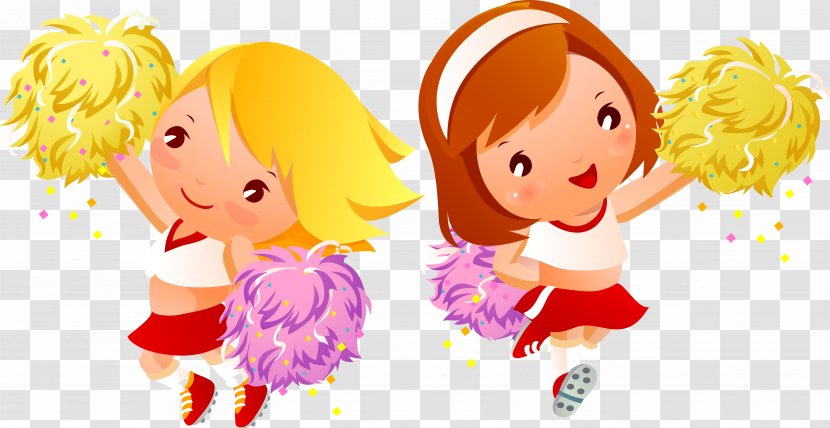 Pom-pom Cheerleading Clip Art - Cartoon - Children Transparent PNG