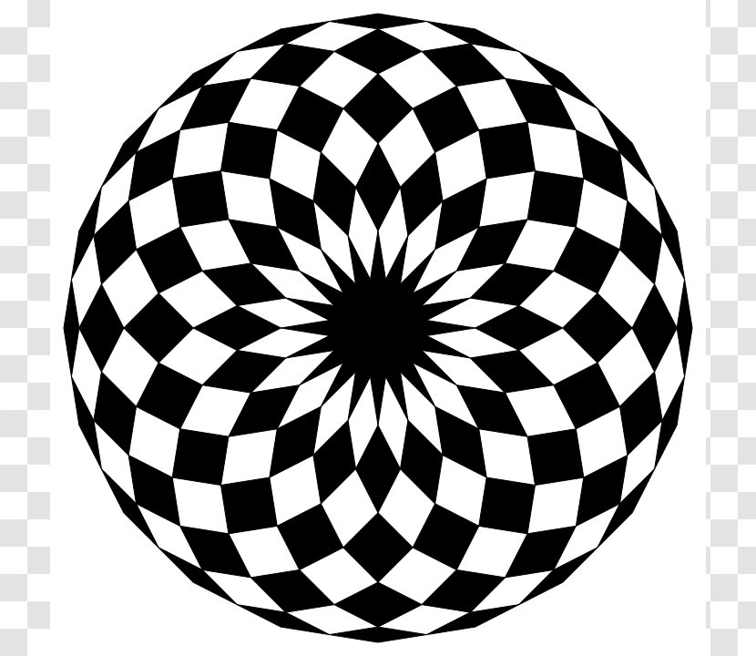 Optical Illusion Optics Clip Art - Shape - Black And White Objects Transparent PNG