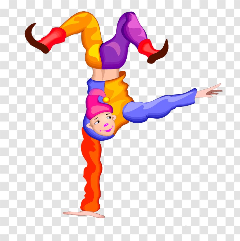 Clown Circus Jester Clip Art - Photography - Handstand Transparent PNG