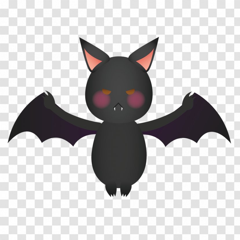 Whiskers Bat Cat Clip Art - Purple Innovation - Wings Transparent PNG