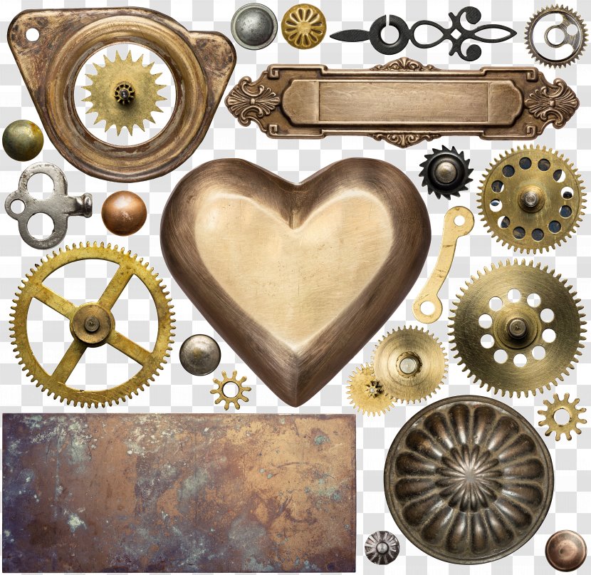 Metal Steampunk Gear Stock Photography Clockwork - Mechanical Parts Collection Transparent PNG