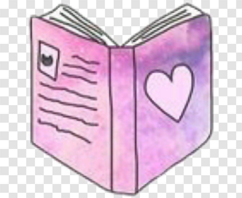 Book Drawing Sticker - Pink - Open The Transparent PNG