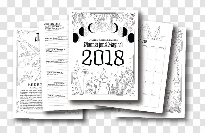 Coloring Book Of Shadows: Spells Planner For A Magical 2018 Spell Crafts - Shadows Transparent PNG