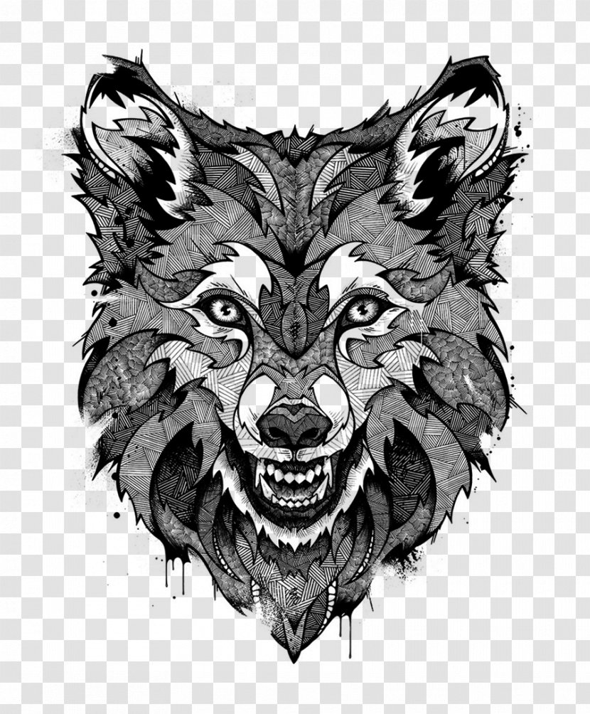 Drawing Gray Wolf Visual Arts Sketch - Art - Painted Transparent PNG
