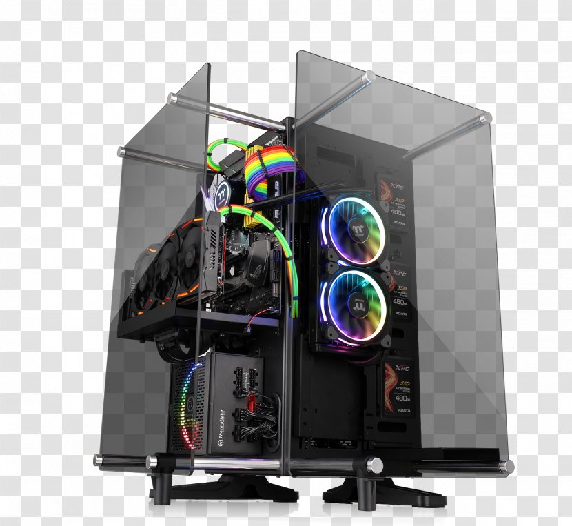 Computer Cases & Housings Thermaltake Toughened Glass ATX - Multimedia Transparent PNG