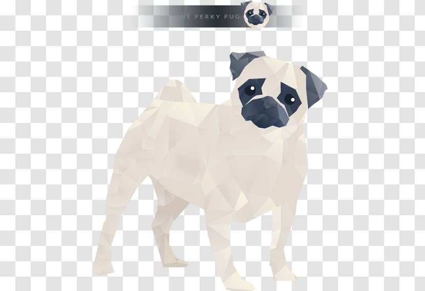 Pug T-shirt Puppy Toy Dog Fawn - Companion - Low Poly Transparent PNG