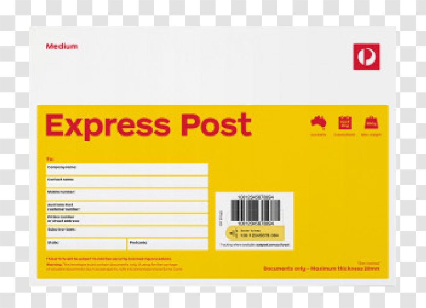 Australia Post Express Mail Satchel - Stationery - Office Promotions Transparent PNG