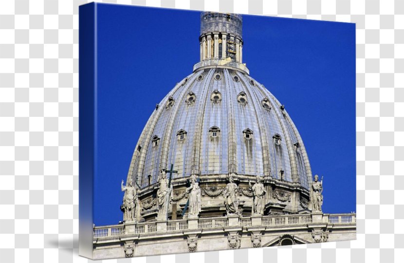 St. Peter's Basilica Dome Square Facade Classical Architecture - National Historic Landmark - San Pietro Transparent PNG