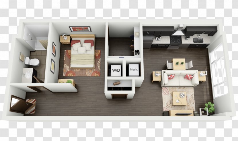 3D Floor Plan House Apartment Furniture - Condominium Transparent PNG