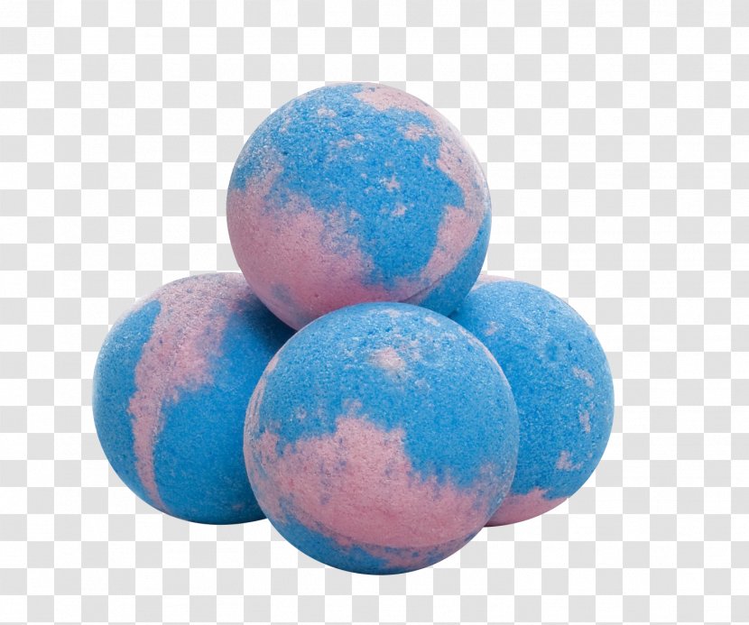 Blue Bath Bomb Bathing - Pink Ball Transparent PNG
