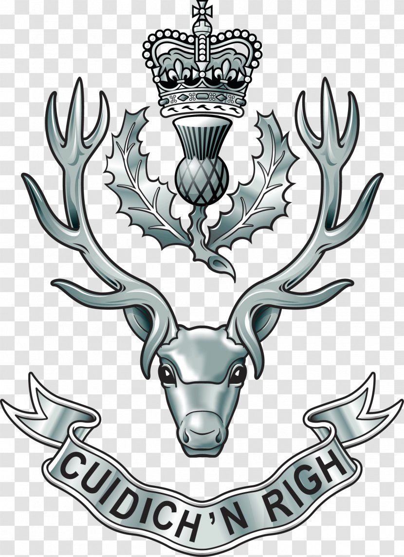 Queen's Own Highlanders (Seaforth And Camerons) Royal Regiment Of Scotland Cameron - Crest - Badge Transparent PNG