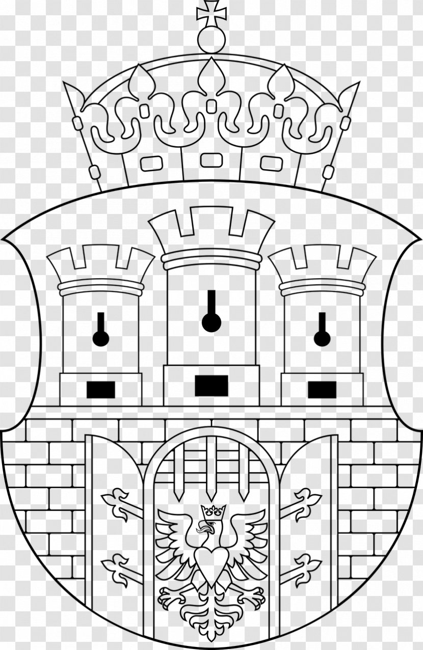 Kraków Coat Of Arms Line Art Clip - Recreation - Symbol Transparent PNG