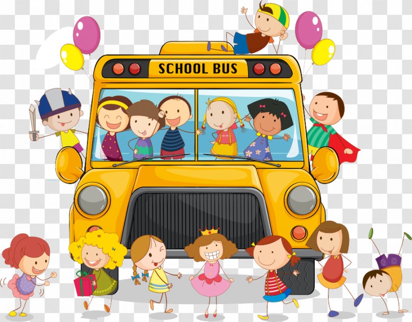 Van School Bus - Toy - Cartoon Transparent PNG