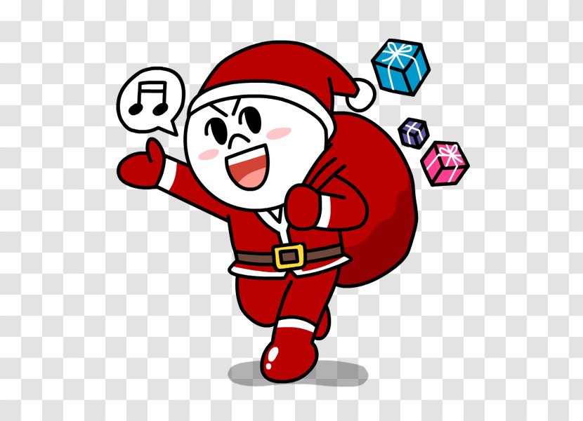 Image Macro Christmas Sticker Santa Claus LINE - Watercolor - New Year Stickers Transparent PNG