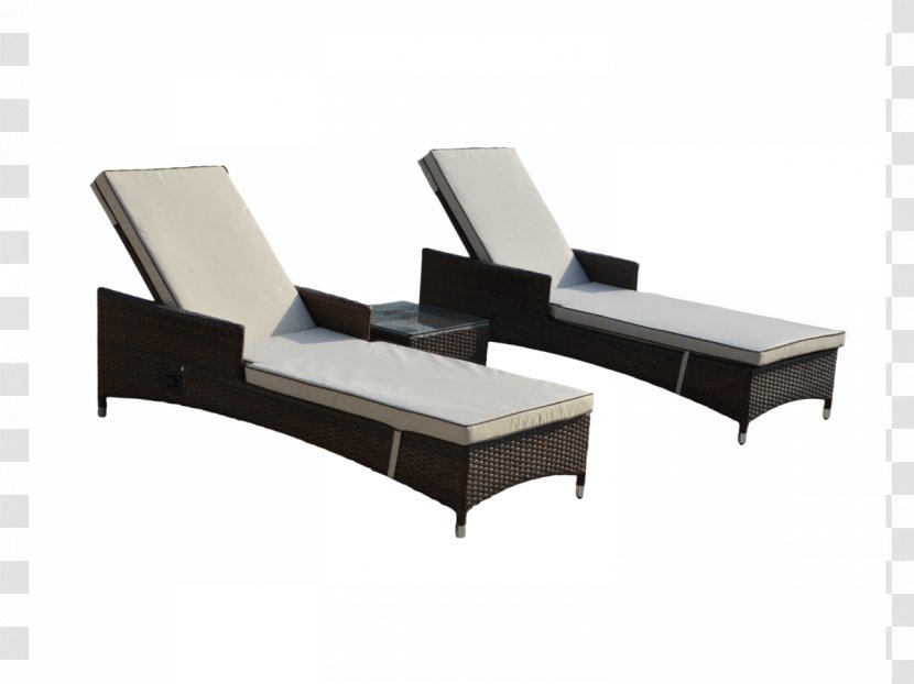 Table Garden Furniture Sunlounger Rattan - Cushion - Sun Lounger Transparent PNG