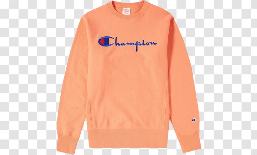 T-shirt Crew Neck Sleeve Hoodie Clothing - Champion Sweatshirts Transparent PNG