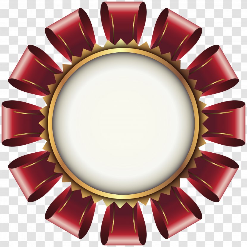 Earring Red Circle Gold - Snowflake - Deco Seal Transparent Clip Art Image Transparent PNG