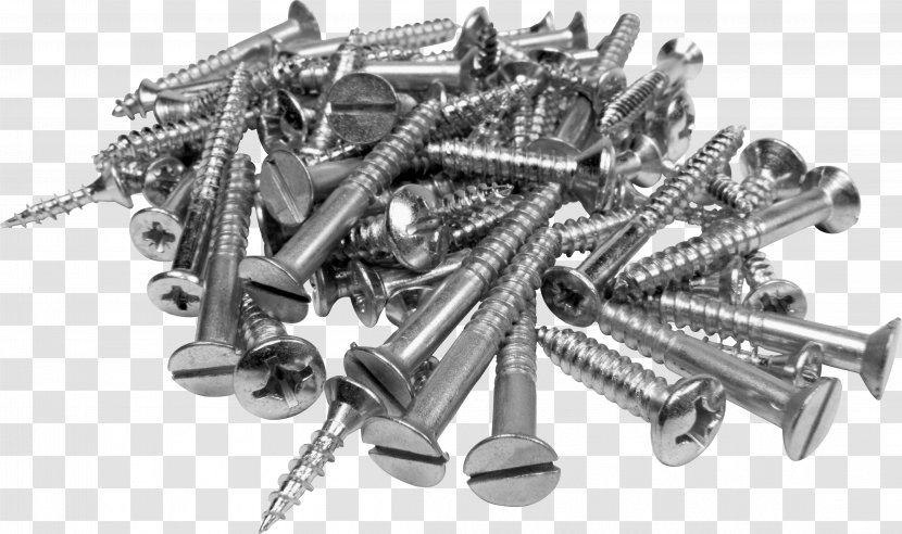 Set Screw Bolt Threading - Metal - Many Screws Transparent PNG