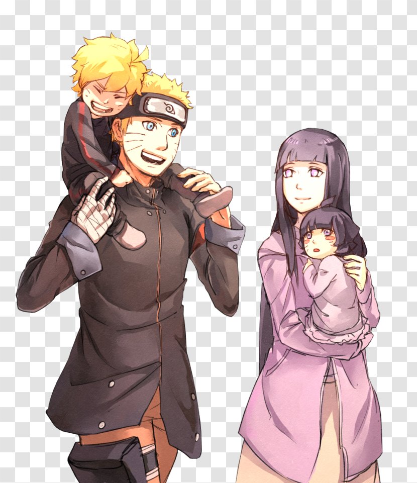 Naruto Uzumaki Hinata Hyuga Himawari Kakashi Hatake Boruto - Cartoon - Family Transparent PNG