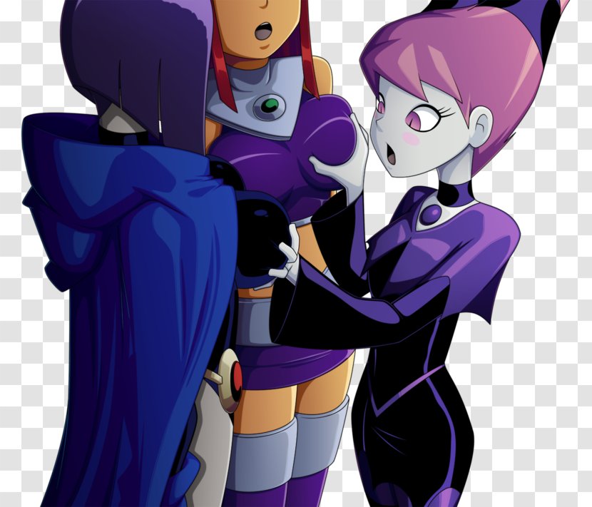 Raven Starfire Character Beast Boy Teen Titans - Cartoon Transparent PNG