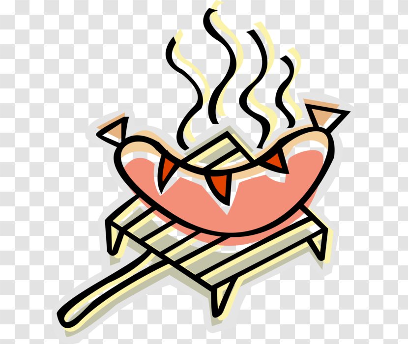 Clip Art Barbecue Grill Hot Dog Sausage Food - Grilling Transparent PNG