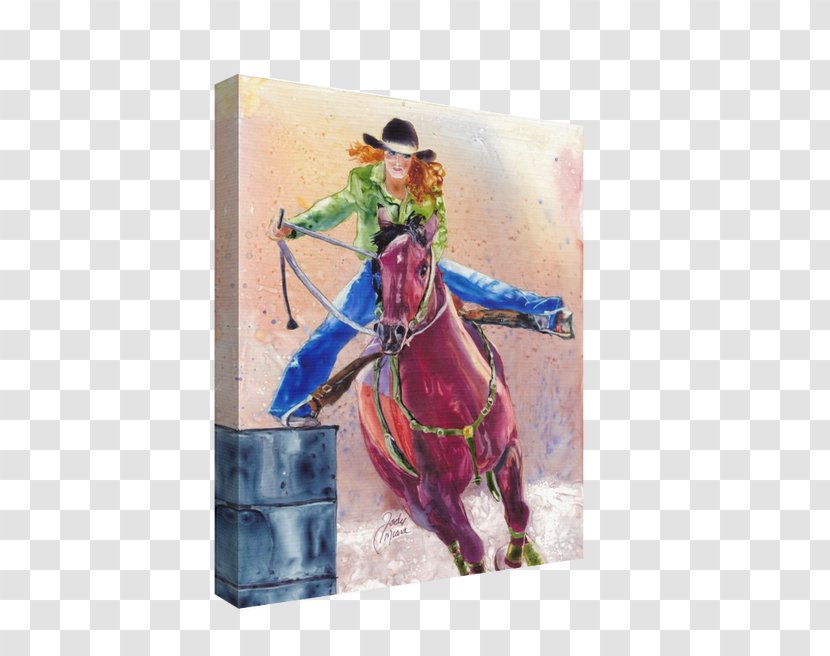 Horse Cowboy Bridle Painting Art - Fine - Barrel Racing Transparent PNG