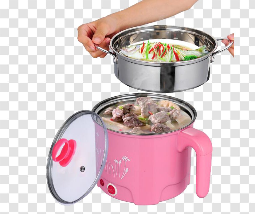 Rice Cooker Hot Pot Steaming Congee Baozi - Slow - Pink Is Cooking Meals Transparent PNG
