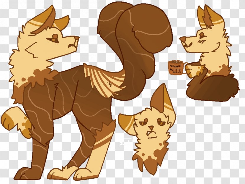 Lion Cat Canidae Dog - Art - Coffee Transparent PNG