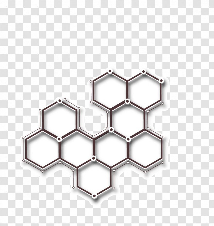 Hexagon Color Honeycomb - Chemical Substance - Honey Symbol Transparent PNG