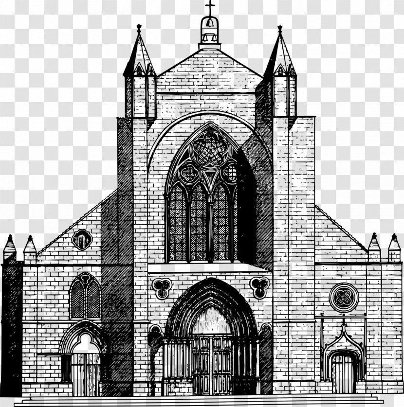 Black And White Church Architecture Building - History Transparent PNG
