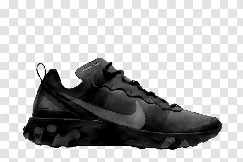 Nike React Element 55 Mens Shoe Women's Sneakers - Outdoor - Black Transparent PNG