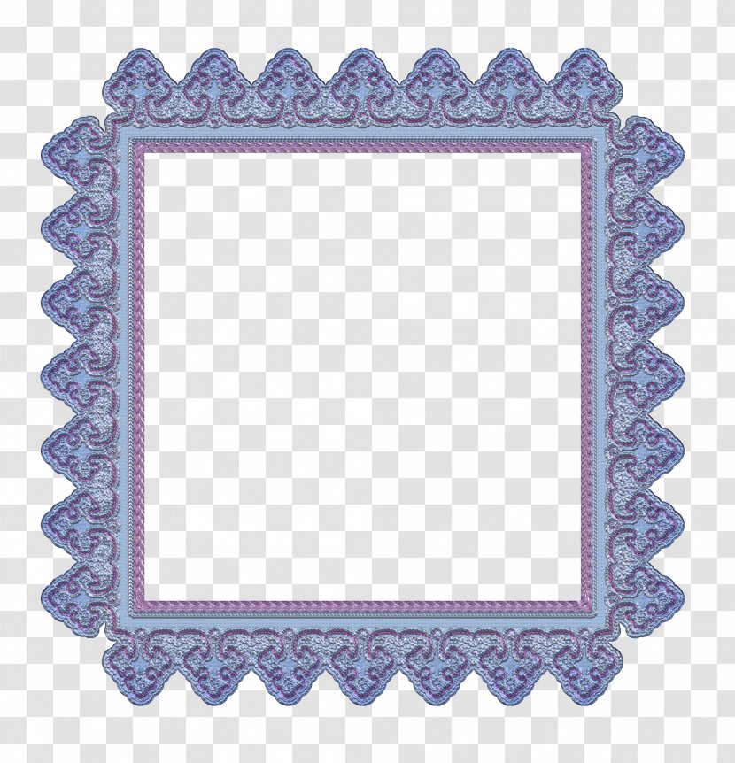 Picture Frames Paper Scrapbooking Ornament Pattern - Blue Frame Transparent PNG