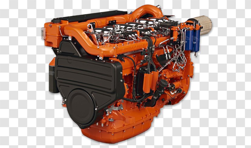 Diesel Engine Scania AB USA Inc Ship - Orange - Cylinder Transparent PNG