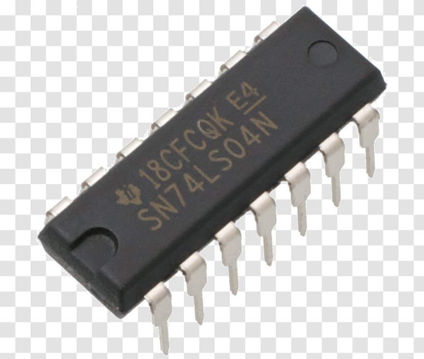 Inverter 0 Integrated Circuits & Chips Logic Gate Electronics - Transistortransistor - 7400 Series Transparent PNG