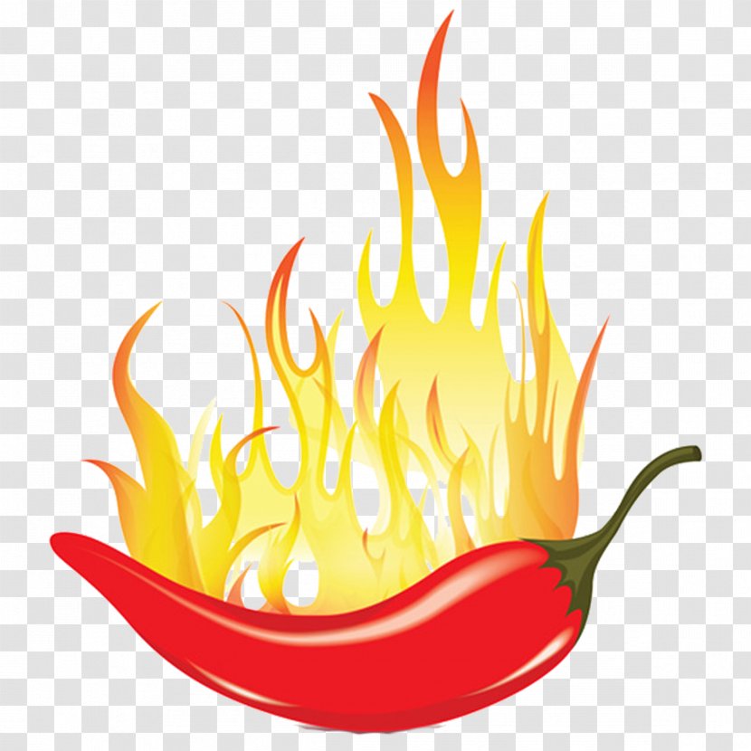 Chili Pepper Mexican Cuisine Capsicum Spice - Food - Fire Transparent PNG