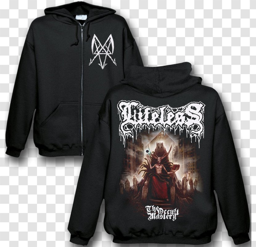 Hoodie The Occult Mastery Death Metal Album T-shirt - Brand - Zipper Transparent PNG
