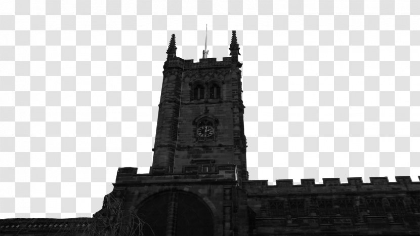 Steeple Middle Ages Spire Medieval Architecture Church - Monochrome Photography Transparent PNG