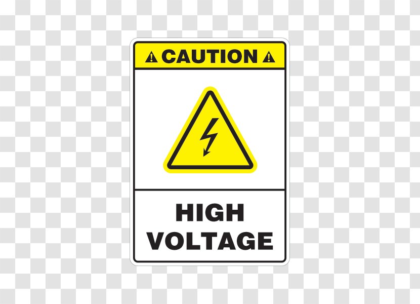High Voltage Electric Potential Difference Warning Sign Clip Art Transparent PNG