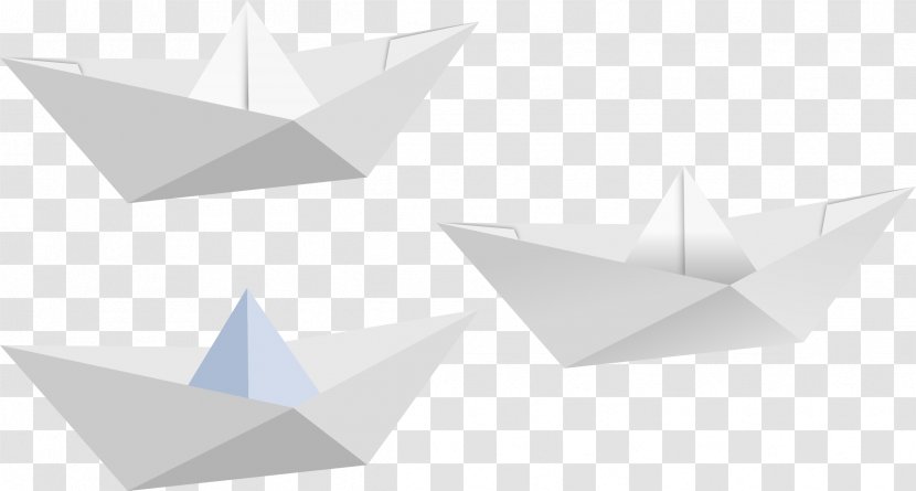 Paper Origami Boat Ship Clip Art - Banner Transparent PNG