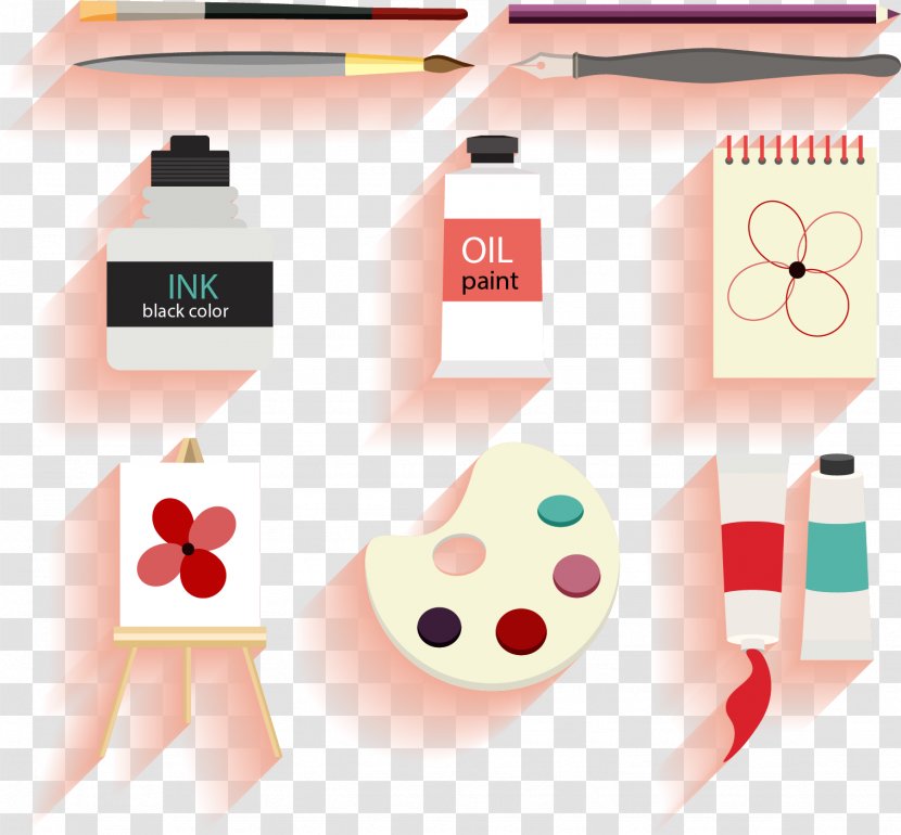 Painting Drawing - Watercolor - Vector Tools Hand-painted Transparent PNG