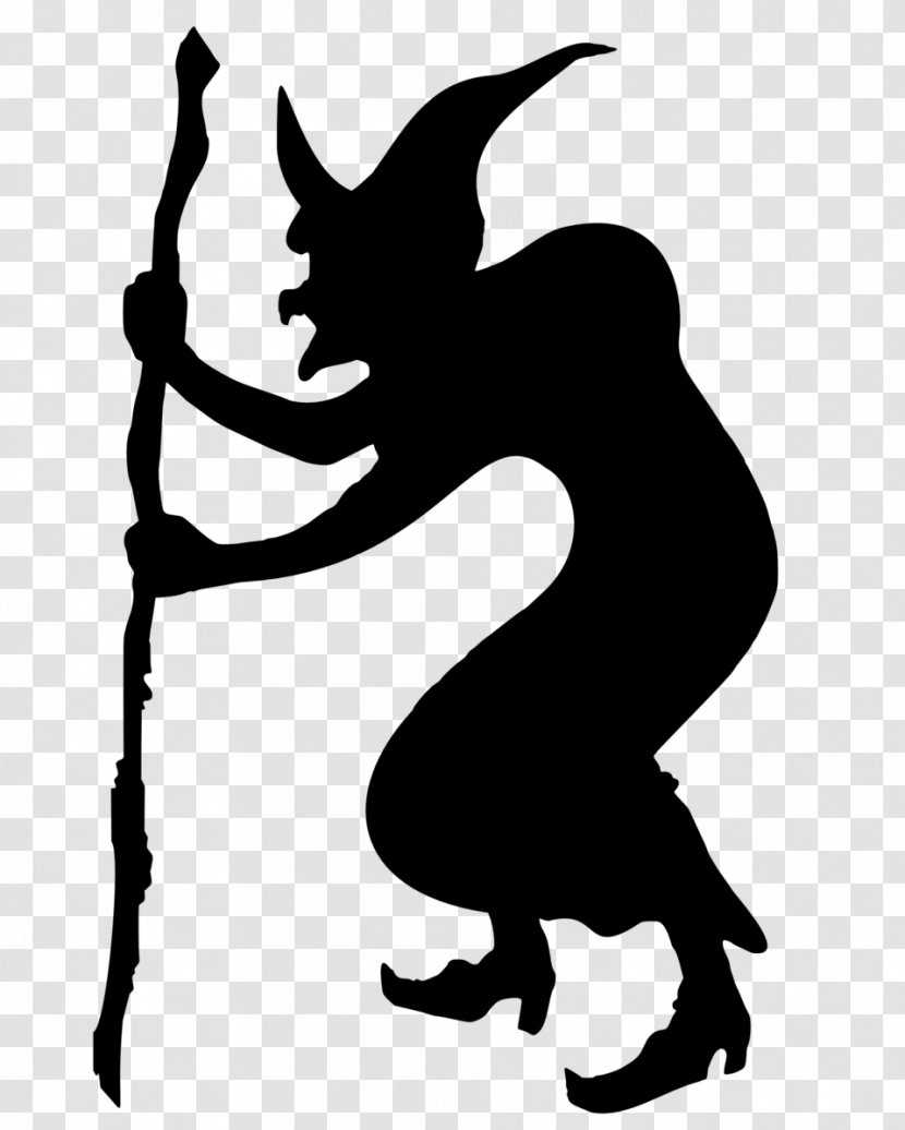 Witchcraft Shadow Play Clip Art - Stencil - Silhouette Transparent PNG