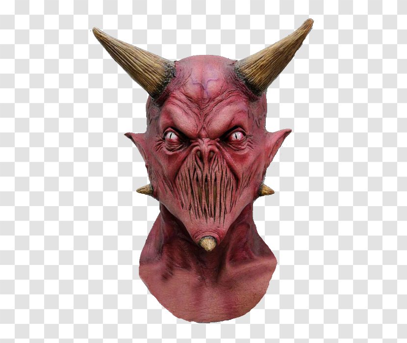 Lucifer Latex Mask Costume Party Halloween - Satanic Transparent PNG