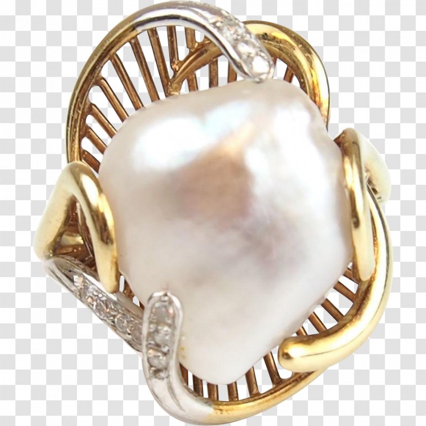 Gemstone Baroque Pearl Silver Gold Material - Music Transparent PNG