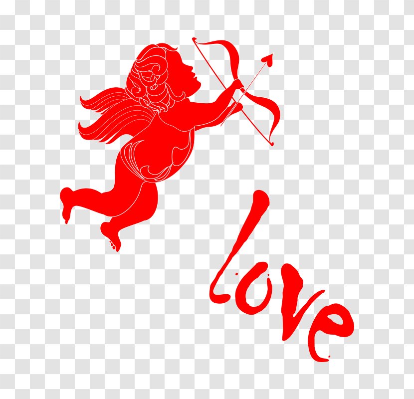 Valentines Day Heart Cupid Illustration - Cupid,God Of Love Transparent PNG