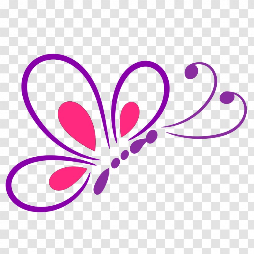 Butterfly Line Art Drawing Clip - Leaf Transparent PNG