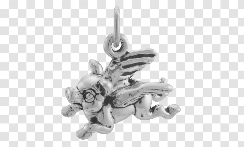 Silver Body Jewellery White Figurine - Monochrome Transparent PNG