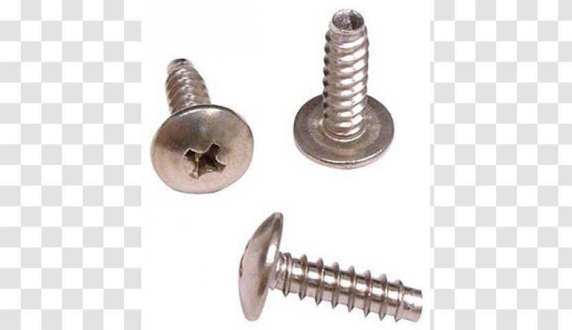 Self-tapping Screw Sheet Metal Fastener Stainless Steel Transparent PNG