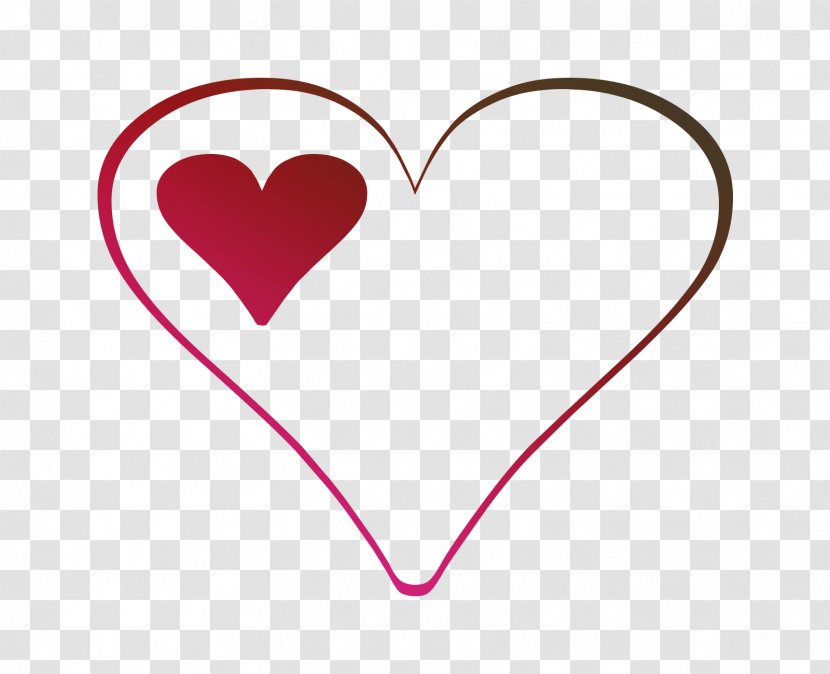 Heart Clip Art Valentine's Day Line M-095 - Frame - Cartoon Transparent PNG