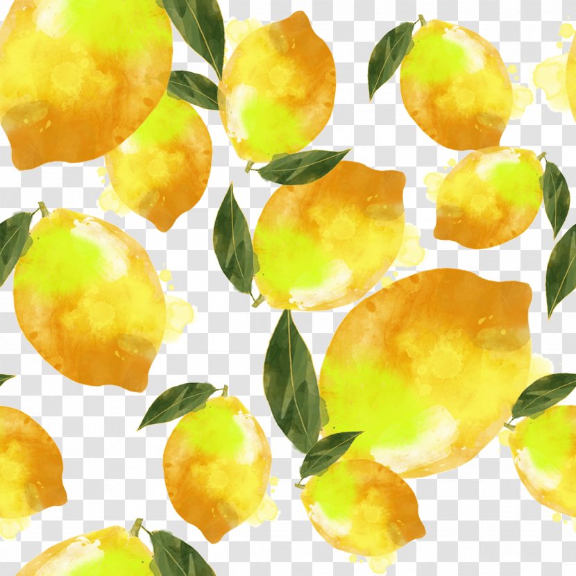 Lemon Watercolor Painting Yellow - Branch - Shading Transparent PNG