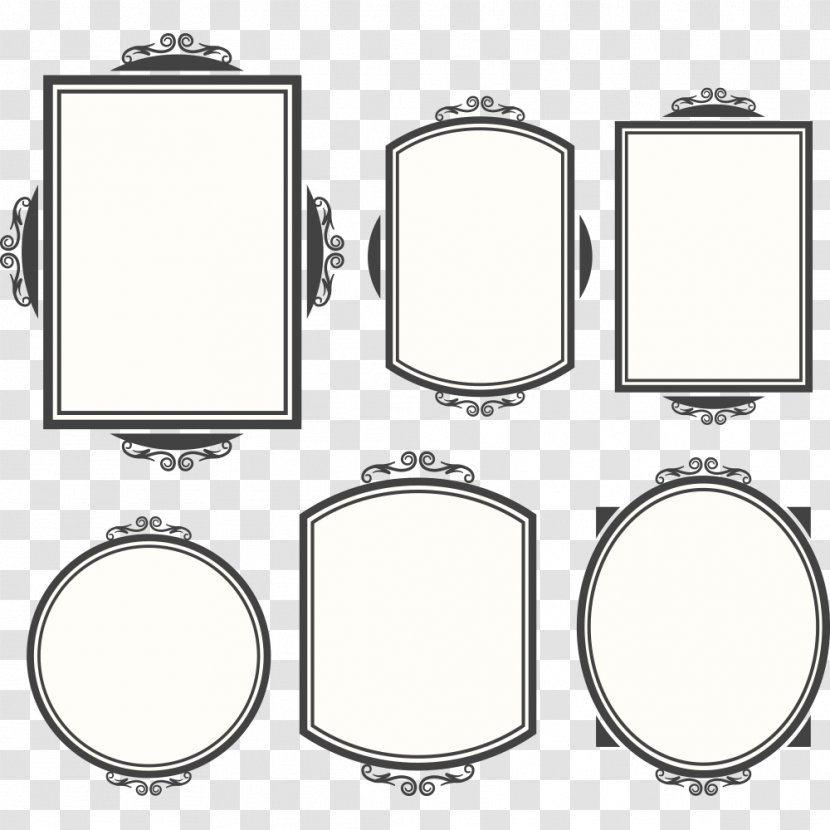 Vintage Frame Design - Mirror - Makeup Transparent PNG